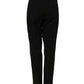 Black High-Waisted Straight Chino Women Trouser Pants