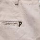 Beige Low Waist Tapered Women Cropped Trousers Pants