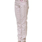 Light Pink Cotton Mid Waist Denim Trouser Jeans