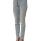Light Blue Washed Stretch Skinny Denim Trouser Women Jeans