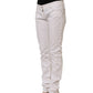 White Cotton Stretch Skinny Denim Jeans