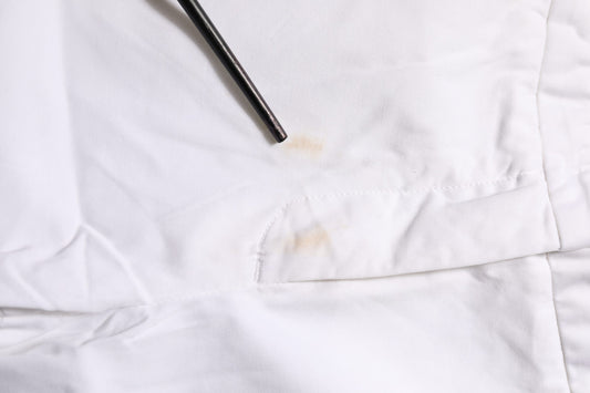 White Low Waist Straight Formal Trouser Pants