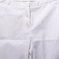White Low Waist Straight Formal Trouser Pants