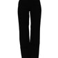 Black Cotton Stretch Straight Denim Jeans