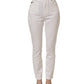 White Cotton Stretch Skinny Denim Jeans