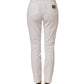 White Cotton Stretch Skinny Denim Jeans