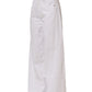 White Cotton Stretch Wide Leg Denim Jeans