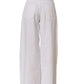 White Cotton Stretch Wide Leg Denim Jeans