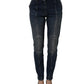Dark Blue Cotton Stretch Skinny Denim Jeans