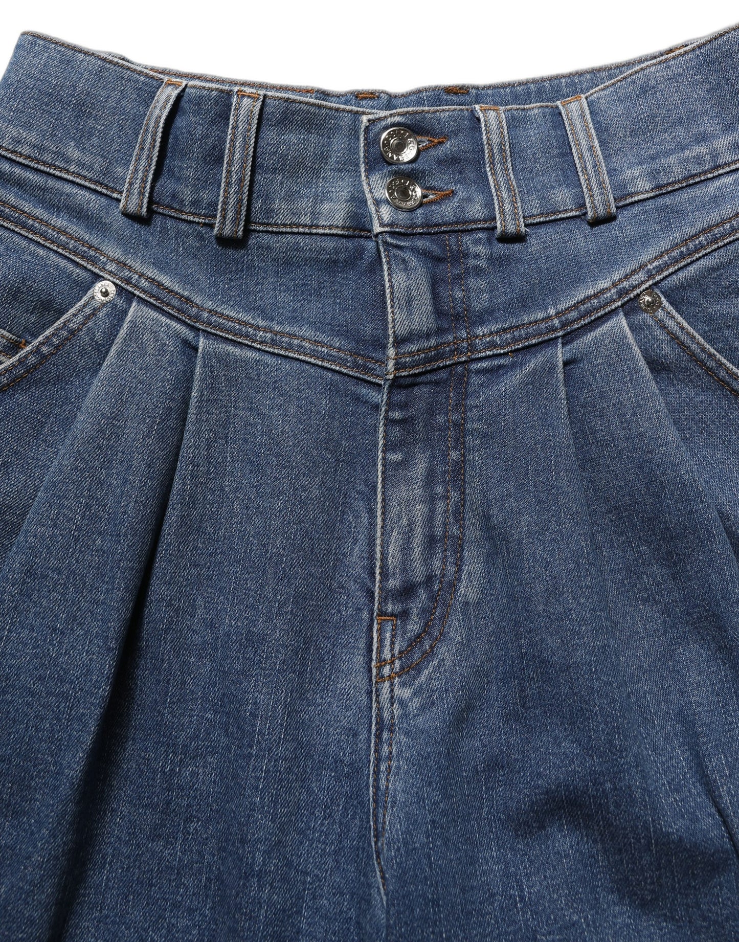 Dark Blue Cotton Stretch Tapered Denim Jeans