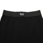 Black Viscose High Waist Capri Trouser Pants