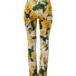 Multicolor Floral High Waist Straight Pants