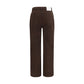 Brown Cotton Straight-Leg Jeans