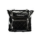 Black Polyurethane Women's Backpack