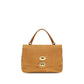 Beige Suede Leather Shoulder Bag