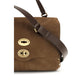 Brown Suede Leather Shoulder Bag
