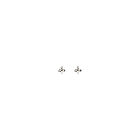Silver Metal Earrings