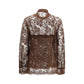 Brown Polyester Pattern Shirt