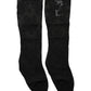 Black Floral Lace Nylon Stretch Stockings Socks