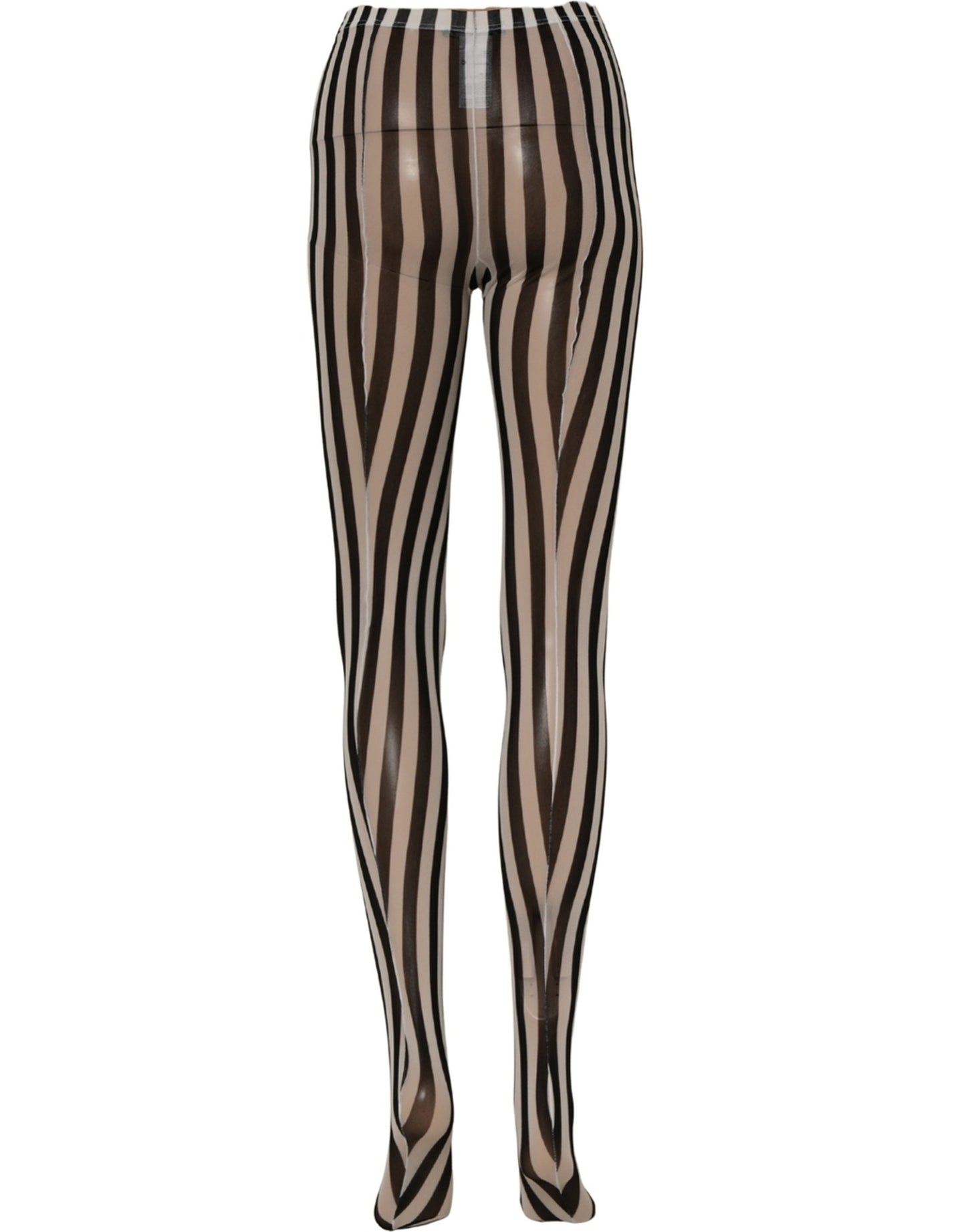 Black White Stripes Tights Stocking Pantyhose Socks