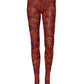 Purple Nylon Floral Print Tights Stockings Socks