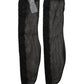 Black Nylon Mesh Sheer Calf Long Accessory Socks
