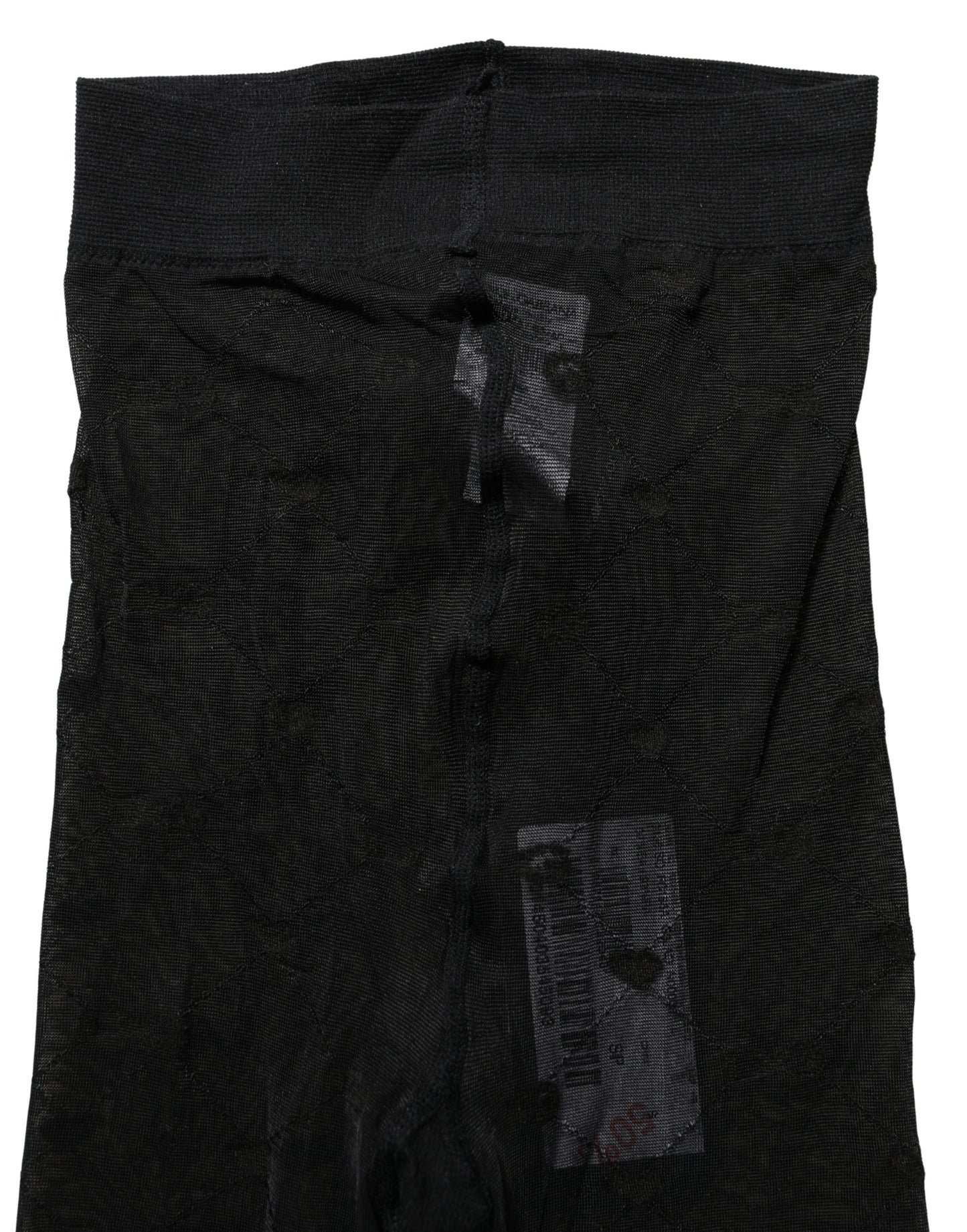 Black Nylon Logo Tights Stocking Pantyhose Socks