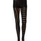 Black Nylon Stripes Tights Stockings Pantyhose Socks