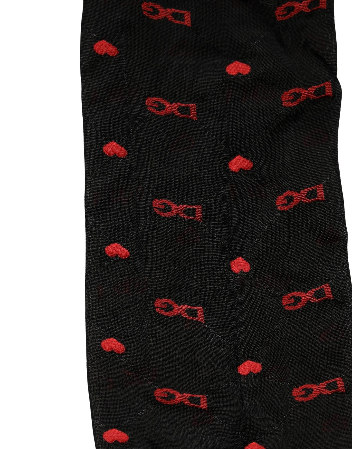 Black Nylon Hearts Tights Stocking Pantyhose Socks