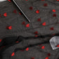 Black Nylon Hearts Tights Stocking Pantyhose Socks
