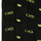 Black Nylon Logo Tights Stocking Pantyhose Socks