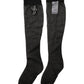 Black Nylon Mesh Sheer Calf Long Accessory Socks