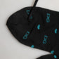 Black Nylon Logo Tights Stocking Pantyhose Socks