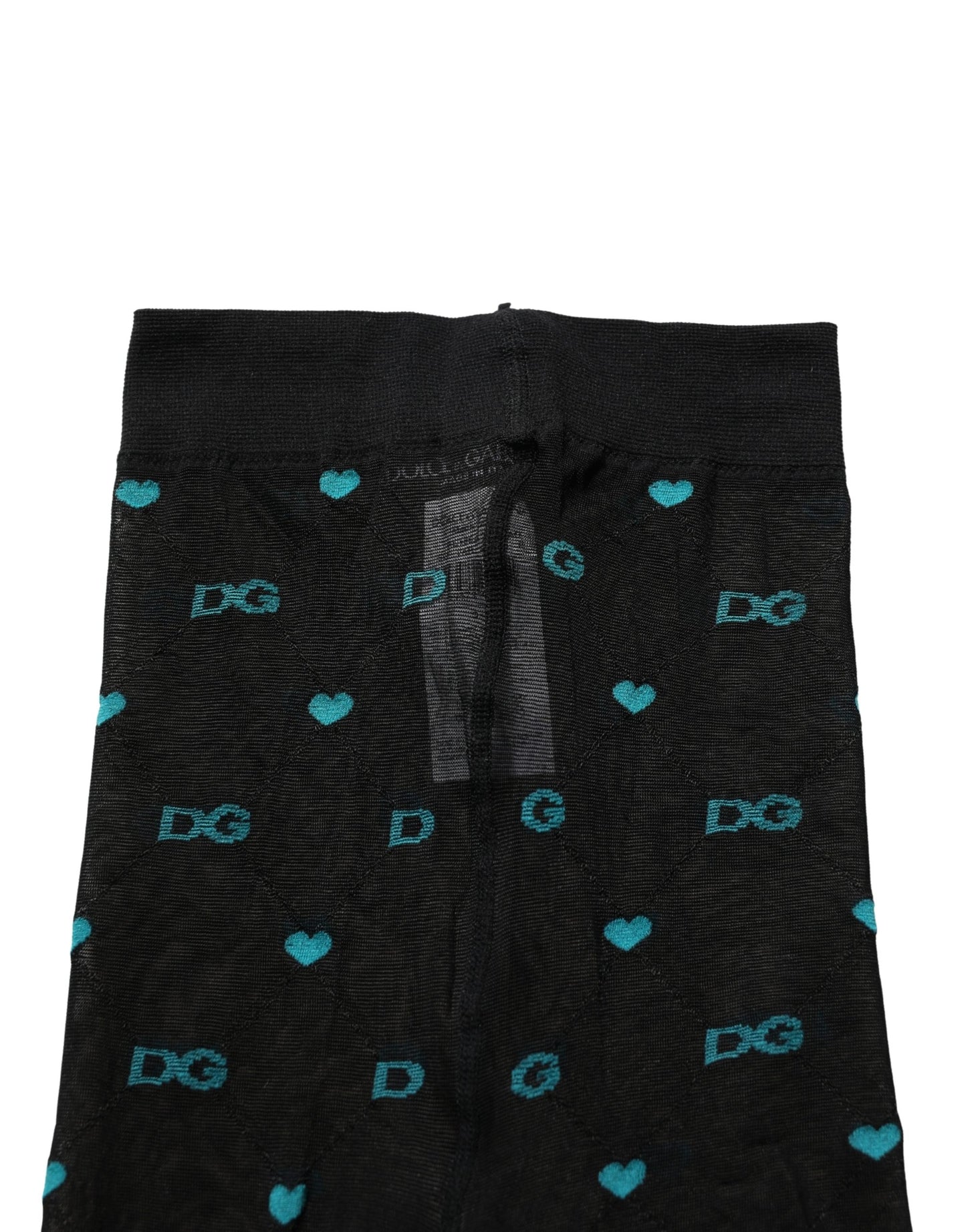 Black Nylon Logo Tights Stocking Pantyhose Socks