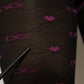 Black Nylon Hearts Tights Stocking Pantyhose Socks