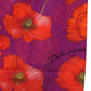 Purple Nylon Floral Print Tights Stockings Socks