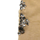 Brown Stretch Floral Clear Crystal Stockings Socks
