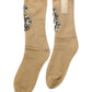 Brown Stretch Floral Clear Crystal Stockings Socks