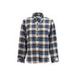 Blue Cotton Pattern Shirt