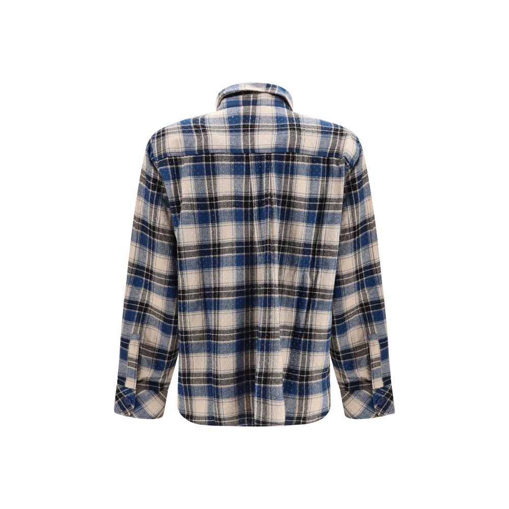 Blue Cotton Pattern Shirt