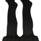 Black Nylon Logo Calf Long Women Accessory Socks