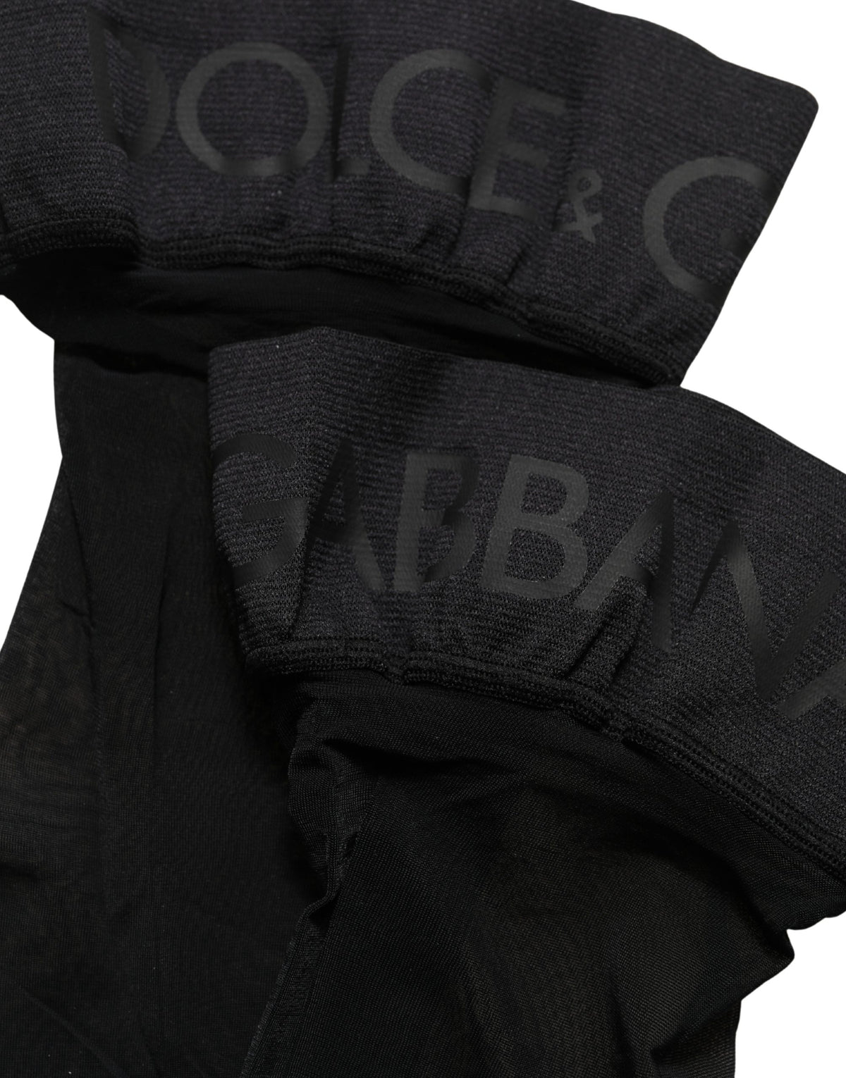 Black Nylon Logo Calf Long Women Accessory Socks