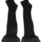 Black Nylon Logo Calf Long Women Accessory Socks
