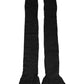 Black Wool Over Calf Long Women Accessory Socks