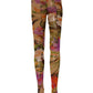 Beige Floral Print Tights Sheer Stockings Socks