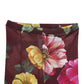 Maroon Floral Print Tights Sheer Stockings Socks