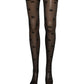 Black Sheer Logo Monogram Tights Stockings Socks