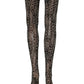 Black Sheer Logo Monogram High Stockings Socks