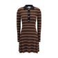 Brown Wool Oves Aries Casual Dress