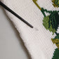 White Wool Floral Crew Neck Pullover Sweater